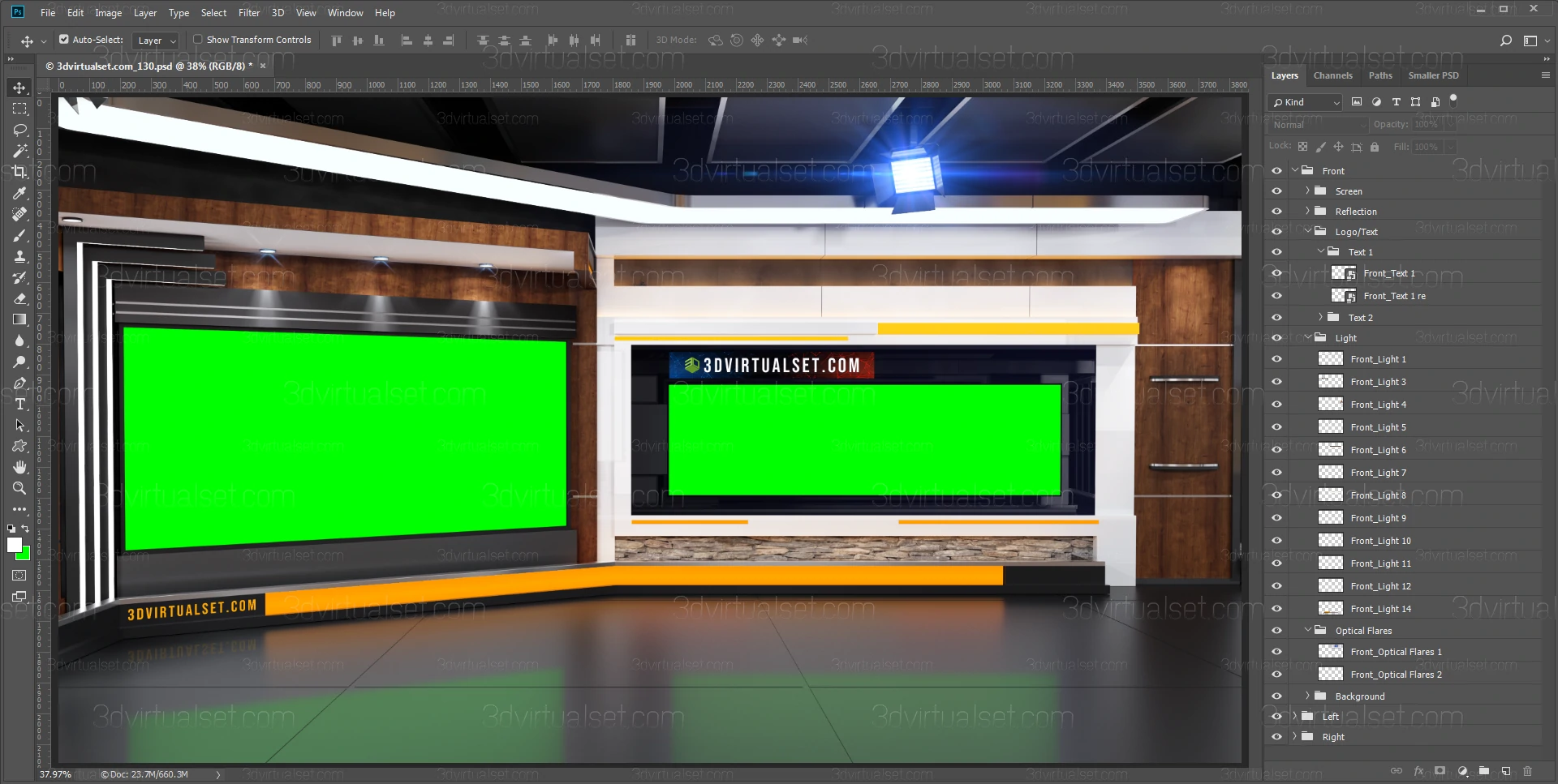 Virtual Set 130 for Photoshop Templates